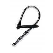 Серебристый уретральный плаг-бусины TOYFA Metal с мягким фиксириющим кольцом - ToyFa - купить с доставкой в Ельце