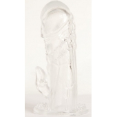 Прозрачная гелевая насадка с клиторальным отростком - 13 см. - Toyfa Basic - в Ельце купить с доставкой