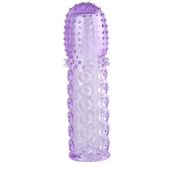 Насадка гелевая фиолетовая с точками, шипами и наплывами - 13,5 см. - Toyfa Basic - в Ельце купить с доставкой