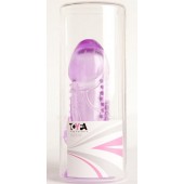 Фиолетовая гелевая насадка с шипами - 13 см. - Toyfa Basic - в Ельце купить с доставкой