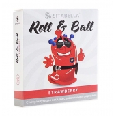 Стимулирующий презерватив-насадка Roll   Ball Strawberry - Sitabella - купить с доставкой в Ельце