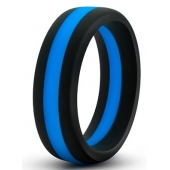 Черно-синее эрекционное кольцо Silicone Go Pro Cock Ring - Blush Novelties - в Ельце купить с доставкой