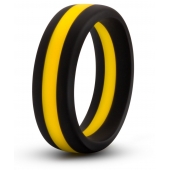 Черно-желтое силиконовое эрекционное кольцо Silicone Go Pro Cock Ring - Blush Novelties - в Ельце купить с доставкой