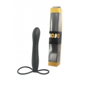 Черная насадка на пенис для двойной стимуляции Mojo BlackJack - 15 см. - Seven Creations - в Ельце купить с доставкой