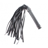 Черная длинная плеть с шипами - 55 см. - БДСМ Арсенал - купить с доставкой в Ельце