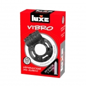 Чёрное эрекционное виброкольцо Luxe VIBRO  Африканский Эль Дьябло  + презерватив - Luxe - в Ельце купить с доставкой