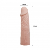 Закрытая телесная насадка-фаллос - 17 см. - Sex Expert - в Ельце купить с доставкой