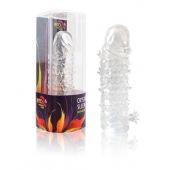 Закрытая прозрачная рельефная насадка Crystal sleeve - 13 см. - Erowoman-Eroman - в Ельце купить с доставкой