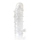 Закрытая прозрачная рельефная насадка Crystal sleeve - 13 см. - Erowoman-Eroman - в Ельце купить с доставкой
