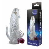Закрытая прозрачная вибронасадка на пенис Crystal Sleeve Vibe - Erowoman-Eroman - в Ельце купить с доставкой
