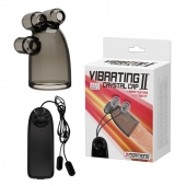 Дымчатая насадка-мастурбатор с вибрацией Vibrating Crystal Cap II - Baile - в Ельце купить с доставкой