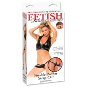 Черный податливый страпон Posable Partner Strap-On - 17,8 см. - Pipedream - купить с доставкой в Ельце