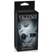 Черный кляп с дырочками Breathable Ball Gag - Pipedream - купить с доставкой в Ельце