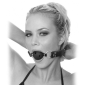 Черный кляп с дырочками Breathable Ball Gag - Pipedream - купить с доставкой в Ельце