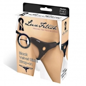 Черные плюшевые трусики для страпона - Lux Fetish - купить с доставкой в Ельце