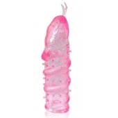 Закрытая рельефная насадка Crystal sleeve snakes в виде змеи с усиками - 14 см. - Erowoman-Eroman - в Ельце купить с доставкой