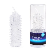 Закрытая рельефная насадка Crystal sleeve с усиками - 12 см. - Erowoman-Eroman - в Ельце купить с доставкой