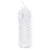 Закрытая рельефная насадка Crystal sleeve с усиками - 12 см. - Erowoman-Eroman - в Ельце купить с доставкой