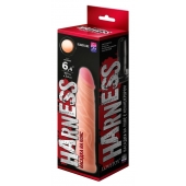 Телесная насадка без мошонки на Harness с коннектором BLACK LINE - 17,5 см. - LOVETOY (А-Полимер) - купить с доставкой в Ельце