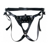 Черный пояс-трусики с насадкой  Soft-Принц  - 17 см. - LOVETOY (А-Полимер) - купить с доставкой в Ельце