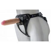 Черный пояс-трусики с насадкой  Soft-Принц  - 17 см. - LOVETOY (А-Полимер) - купить с доставкой в Ельце