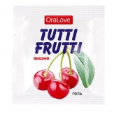 Пробник гель-смазки Tutti-frutti с вишнёвым вкусом - 4 гр. - Биоритм - купить с доставкой в Ельце