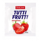 Пробник гель-смазки Tutti-frutti с земляничным вкусом - 4 гр. - Биоритм - купить с доставкой в Ельце