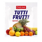 Пробник гель-смазки Tutti-frutti со вкусом тропических фруктов - 4 гр. - Биоритм - купить с доставкой в Ельце