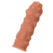 Телесная реалистичная насадка KOKOS Extreme Sleeve 11 с дополнительной стимуляцией - 12,7 см. - KOKOS - в Ельце купить с доставкой