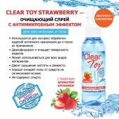 Очищающий спрей для игрушек CLEAR TOY Strawberry - 100 мл. - Биоритм - купить с доставкой в Ельце