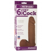Насадка-мулат для трусиков Vac-U-Lock 6  ULTRASKYN Cock - 17,3 см. - Doc Johnson - купить с доставкой в Ельце