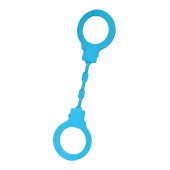 Голубые силиконовые наручники A-Toys без ключа - A-toys - купить с доставкой в Ельце