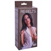 Коричневый поводок и чокер с кольцом Sofi - Rebelts - купить с доставкой в Ельце