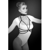 Черная упряжь на грудь Julia - Bijoux Pour Toi - купить с доставкой в Ельце