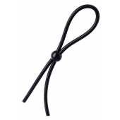 Черное лассо на пенис с одной бусиной - A-toys - в Ельце купить с доставкой