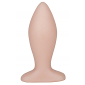 Телесная анальная пробка с широким основанием - 9 см. - LOVETOY (А-Полимер)