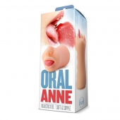 Телесный мастурбатор-ротик с язычком Oral Anne - Blush Novelties - в Ельце купить с доставкой