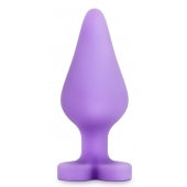 Фиолетовая анальная пробка Naughty Candy Heart Do Me Now - 8,9 см. - Blush Novelties - купить с доставкой в Ельце