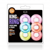 Набор из 6 эрекционных колец King of the Ring - Blush Novelties - в Ельце купить с доставкой