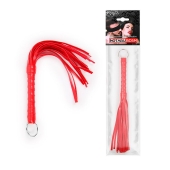 Красная плеть с рукоятью в оплетке - 28 см. - Notabu - купить с доставкой в Ельце