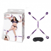 Фиолетовый набор фиксаций на кровати Classic Bedspreader - Lux Fetish - купить с доставкой в Ельце