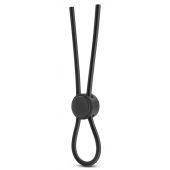 Черное силиконовое лассо на пенис SILICONE LOOP COCK RING - Blush Novelties - в Ельце купить с доставкой