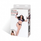 Чёрные манжеты для фиксации на кровати Bondage Bed Strap - Lux Fetish - купить с доставкой в Ельце