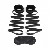 Чёрные манжеты для фиксации на кровати Bondage Bed Strap - Lux Fetish - купить с доставкой в Ельце