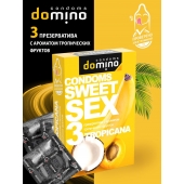 Презервативы для орального секса DOMINO Sweet Sex с ароматом тропических фруктов - 3 шт. - Domino - купить с доставкой в Ельце