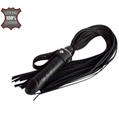 Черная плеть  Ковбой  с ручкой-фаллосом - 55 см. - Sitabella - купить с доставкой в Ельце