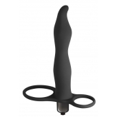 Черная вибронасадка для двойного проникновения Flirtini - 15,9 см. - Lola Games - купить с доставкой в Ельце