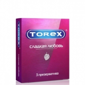 Презервативы Torex  Сладкая любовь  с ароматом клубники - 3 шт. - Torex - купить с доставкой в Ельце