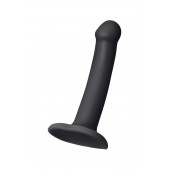 Черный фаллос на присоске Silicone Bendable Dildo S - 17 см. - Strap-on-me - купить с доставкой в Ельце
