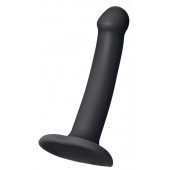 Черный фаллос на присоске Silicone Bendable Dildo S - 17 см. - Strap-on-me - купить с доставкой в Ельце